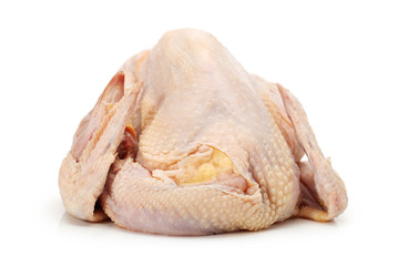 Obraz premium Raw chicken on a white background