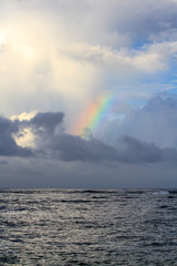 Rainbow over the Ocean in Hawaii