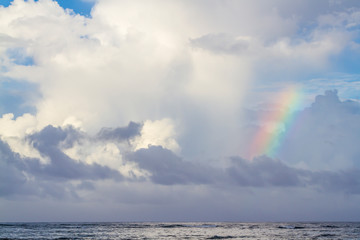 Rainbow over the Ocean in Hawaii