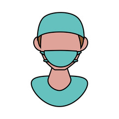 professional dentist avatar character vector illustration