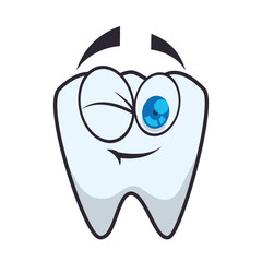 tooth human kawaii character vector illustration