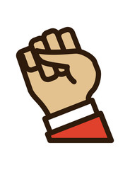 hand human isolated icon vector illustration