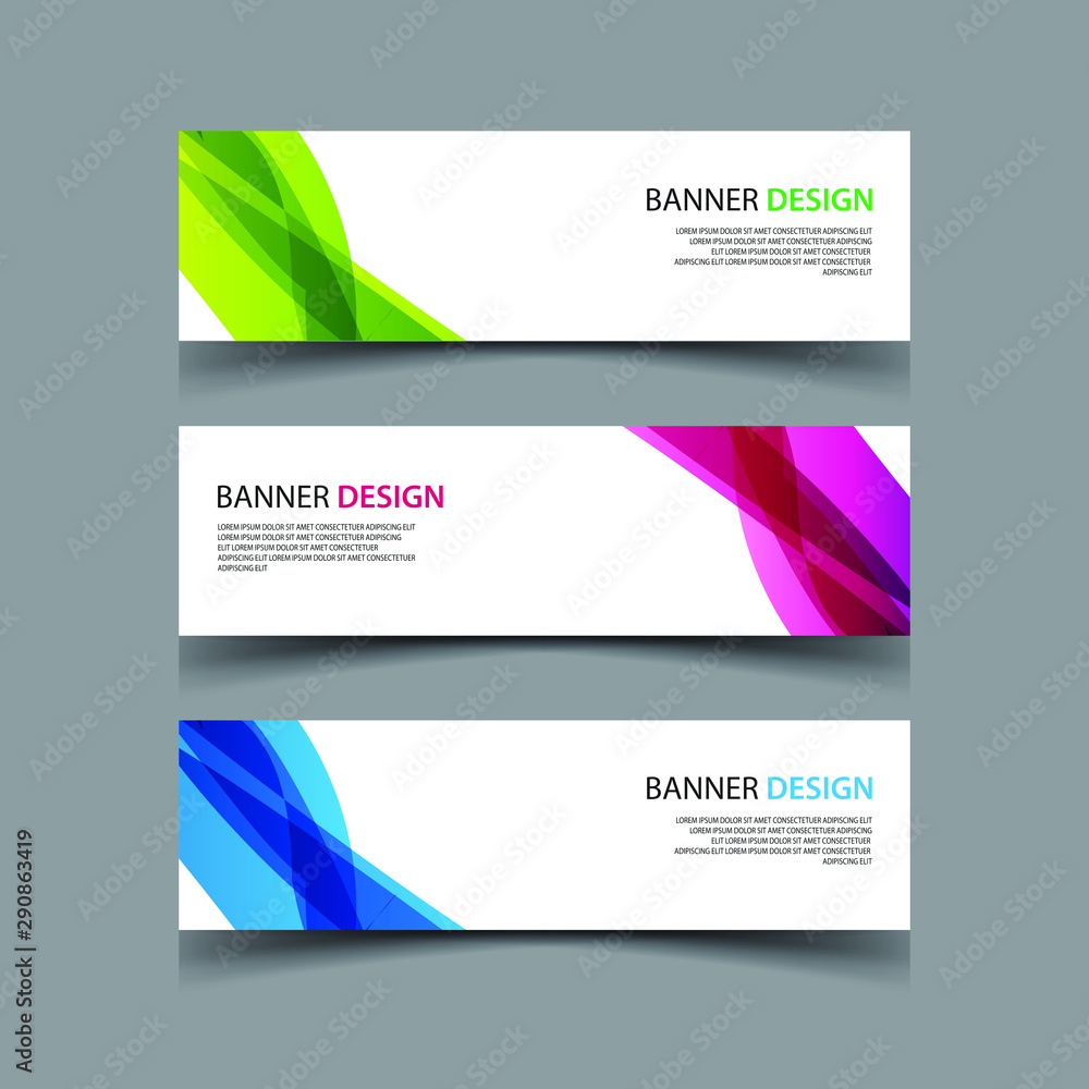 Wall mural vector abstract design banner web template