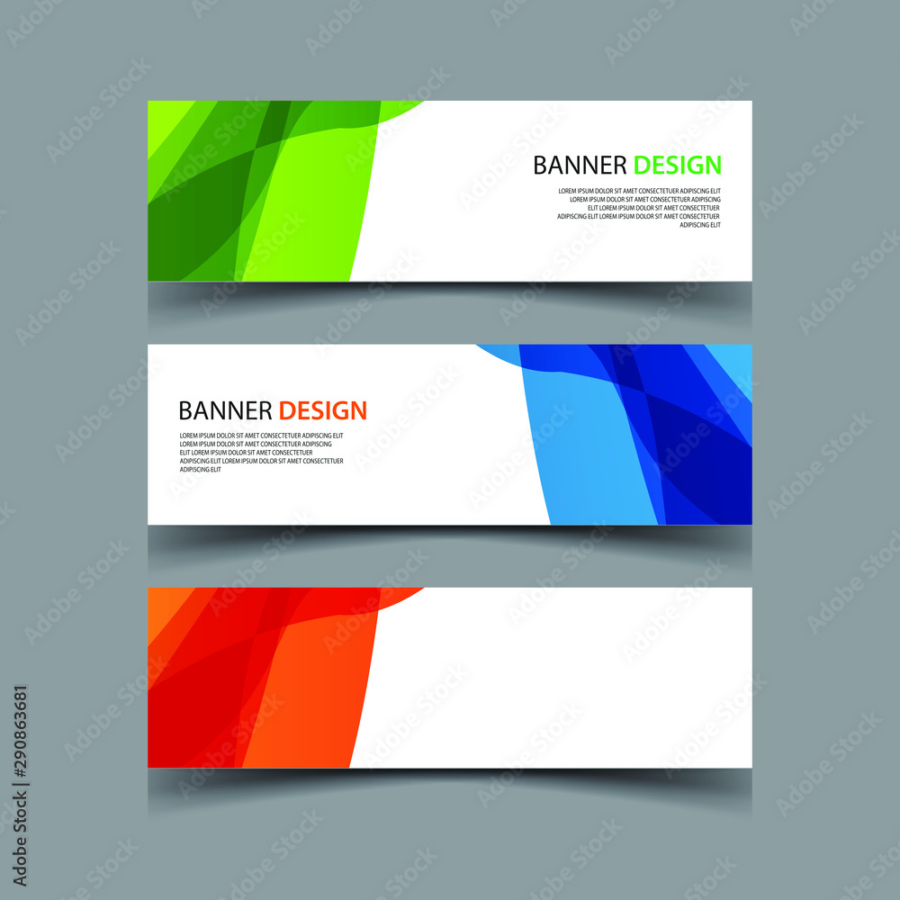 Wall mural vector abstract design banner web template