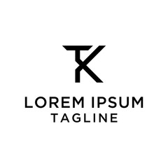 initial letter logo TK,KT, logo template