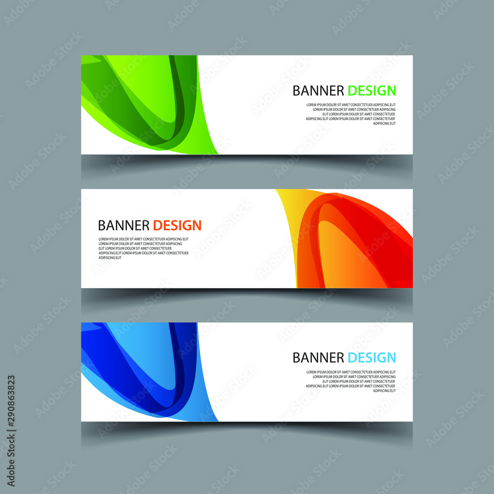 Wall mural vector abstract design banner web template