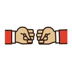 hands human isolated icon vector illustration