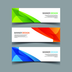 Naklejka premium Vector Abstract design banner web template