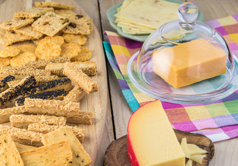 Cheese sticks and crisps.