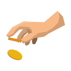 hand human isolated icon vector illustration