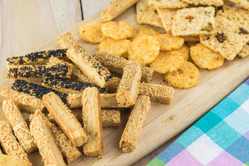 Cheese sticks and crisps.