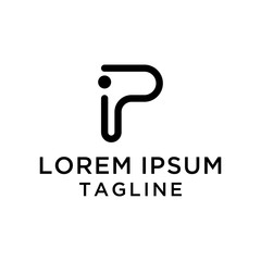 Abstract Monogram IP Logo Template