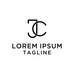 initial letter logo JC, CJ, logo template