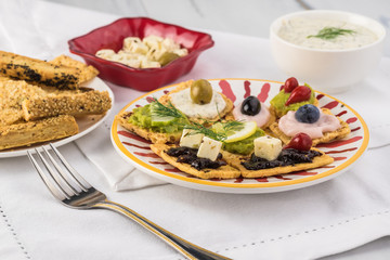 Cheese crisps sandwiches.