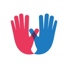 hands protection isolated icon vector illustration