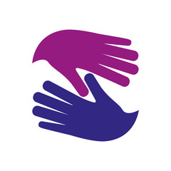 hands protection isolated icon vector illustration