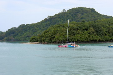 Fototapeta premium boat on the sea