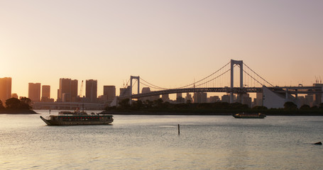Fototapeta premium Odaiba city sunset