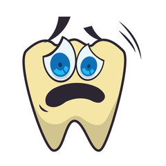 tooth human kawaii character vector illustration