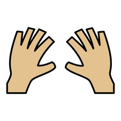 hands human isolated icon vector illustration