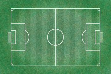 Top view soccer field