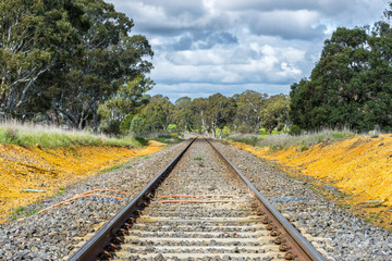 Rail track in rural Australia