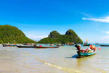 Beach and sky at  Baan Koh Teap beach