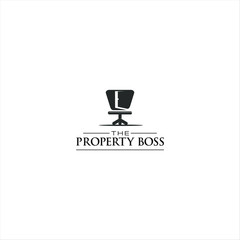 Fototapeta na wymiar real property and property boss logo design inspiration