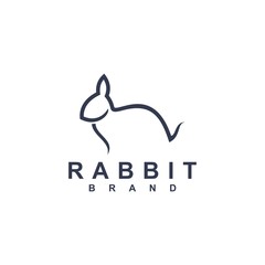 Rabbit logo template vector icon symbol illustration