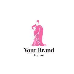 Obraz na płótnie Canvas Feminine indian clothes logo template