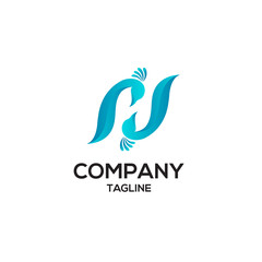 Modern and elegant peacock logo template