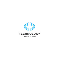 wing tech logo design. vector