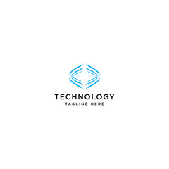 wing tech logo design. vector