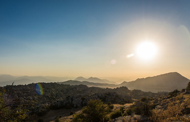 Fototapeta premium Karstic landscape and mountains in Andalucia, Spain