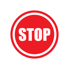 stop sign icon vector design template