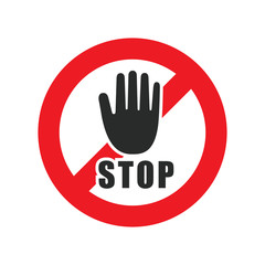 stop sign icon vector design template