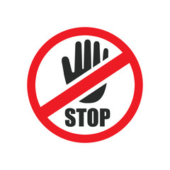 stop sign icon vector design template