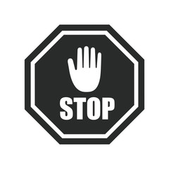 stop sign icon vector design template