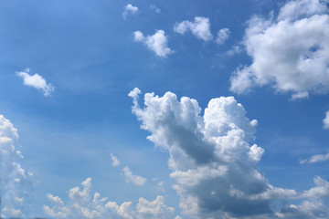 Blue sky and white cloud