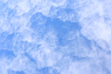 Nice and clear blue sky with white cloud. Fresh clear air no pollution skyscape