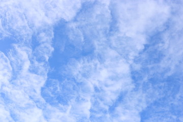 Nice and clear blue sky with white cloud. Fresh clear air no pollution skyscape