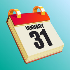 January 31 on Red Calendar