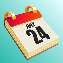 July 24 on Red Calendar