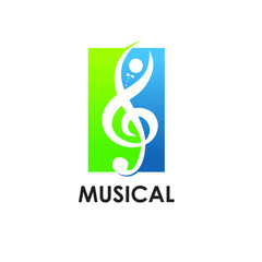 Fototapeta premium Music logo icon vector design . for music and sound logo template