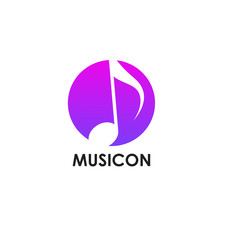 Music logo icon vector design . for music and sound logo template