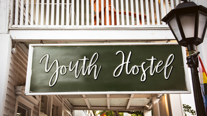 Street Sign to Youth Hostel