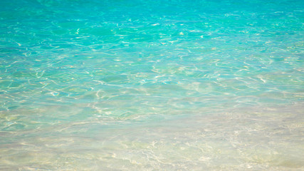 Obraz na płótnie Canvas sandy beach and blue sea wave. Beautiful natural background. Tourism and travel.