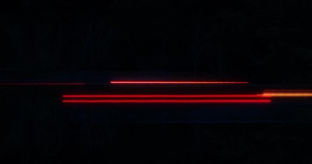 Super fast car night traffic lights. City life, urban scene, car light trails, transport and traffic concept. Long exposure, Travel concept, Science hyperspeed teleport movement, warp speed.