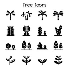 Tree icon set vector illustration graphic design