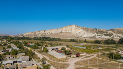 White Rock is a Cliff in Crimea, Russia. Aerial view.
